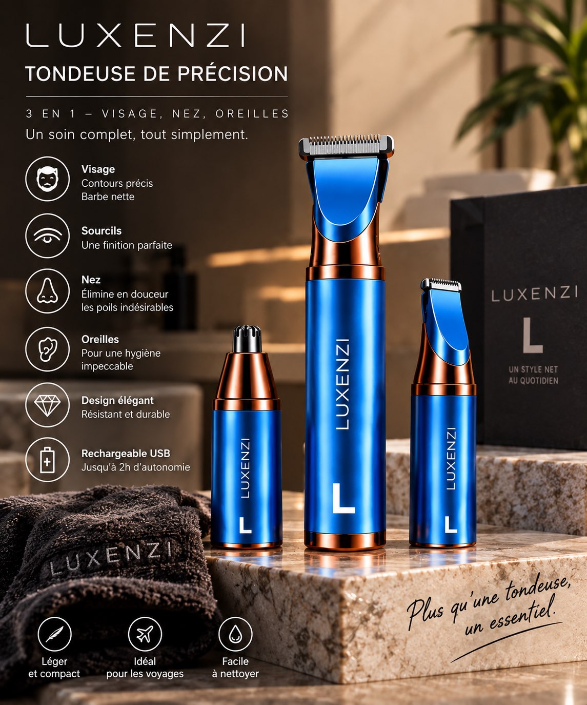 ✨️Pack Famille LUXENZI - 3 Tondeuses de Précision