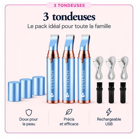 ✨️Pack Famille LUXENZI - 3 Tondeuses de Précision